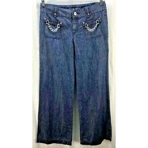 Michael Kors Jeans 6 Blue Medium Wash Trouser Wide